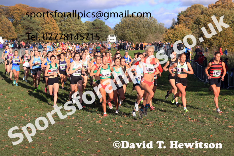 Senior Womens 2025 National Cross Country Relays, Berry Hill Park, Mansfield. Photo: David T. Hewitson/Sports for All Pics
